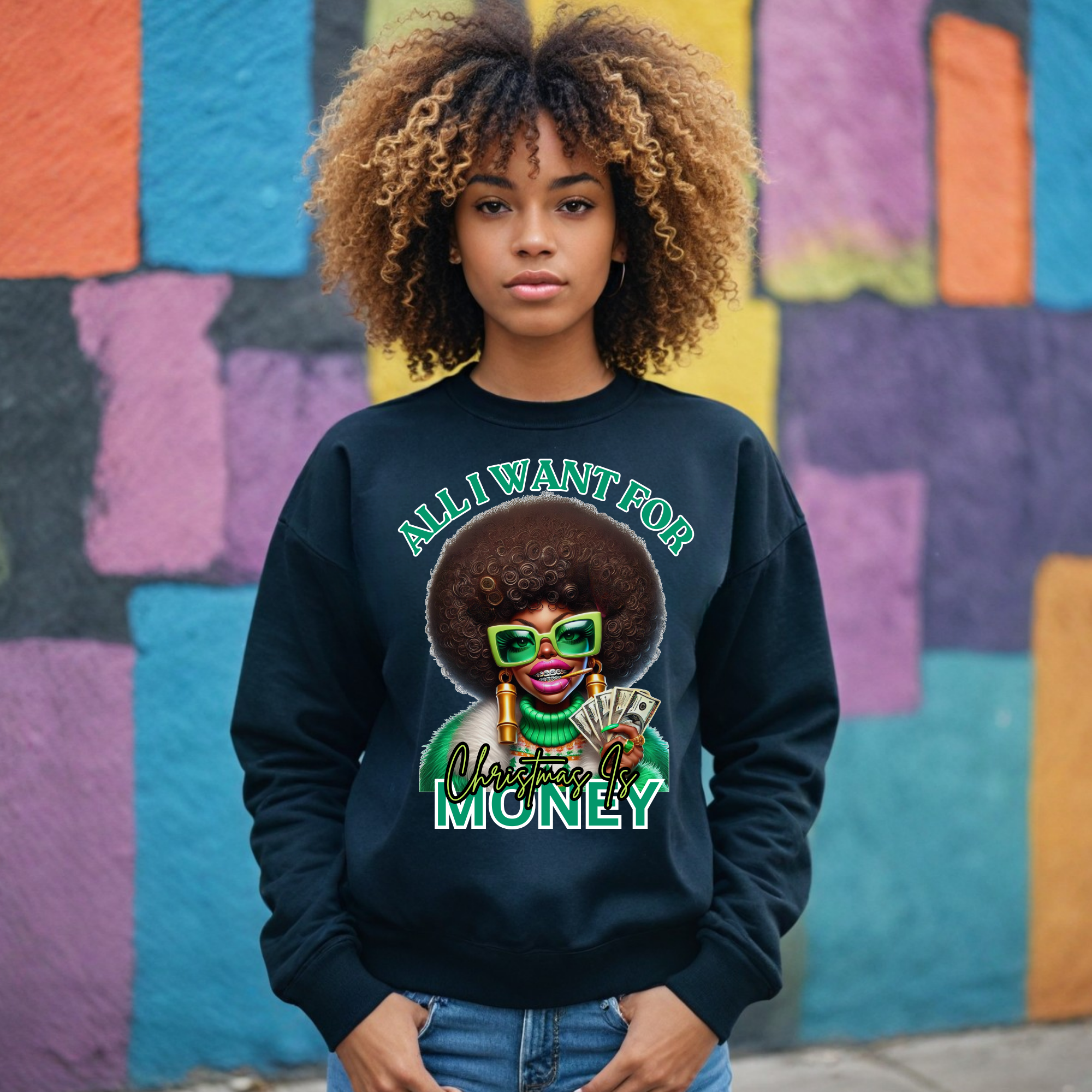 All I Want For Christmas Sweatshirt – Too Sweet Designs LLC