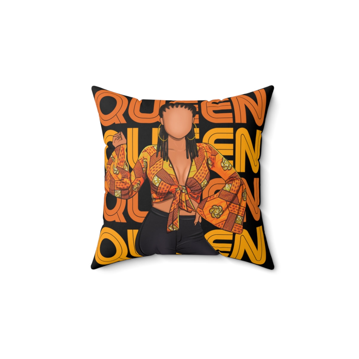 Queen Spun Polyester Square Pillow