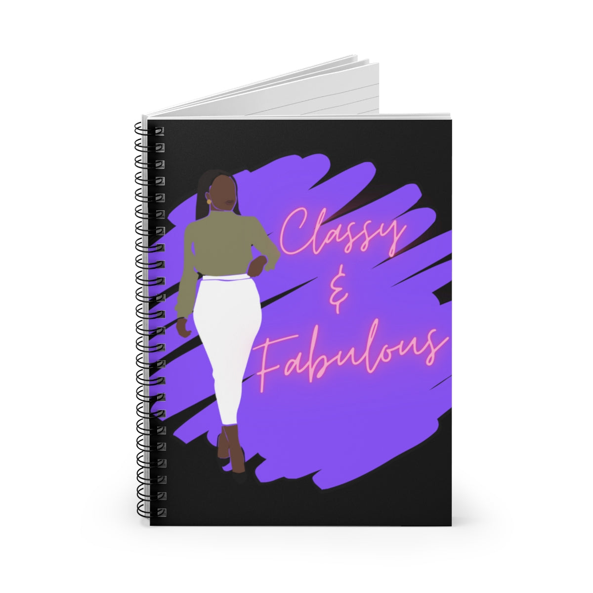 Classy & Fabulous Purple Spiral Notebook - Ruled Line