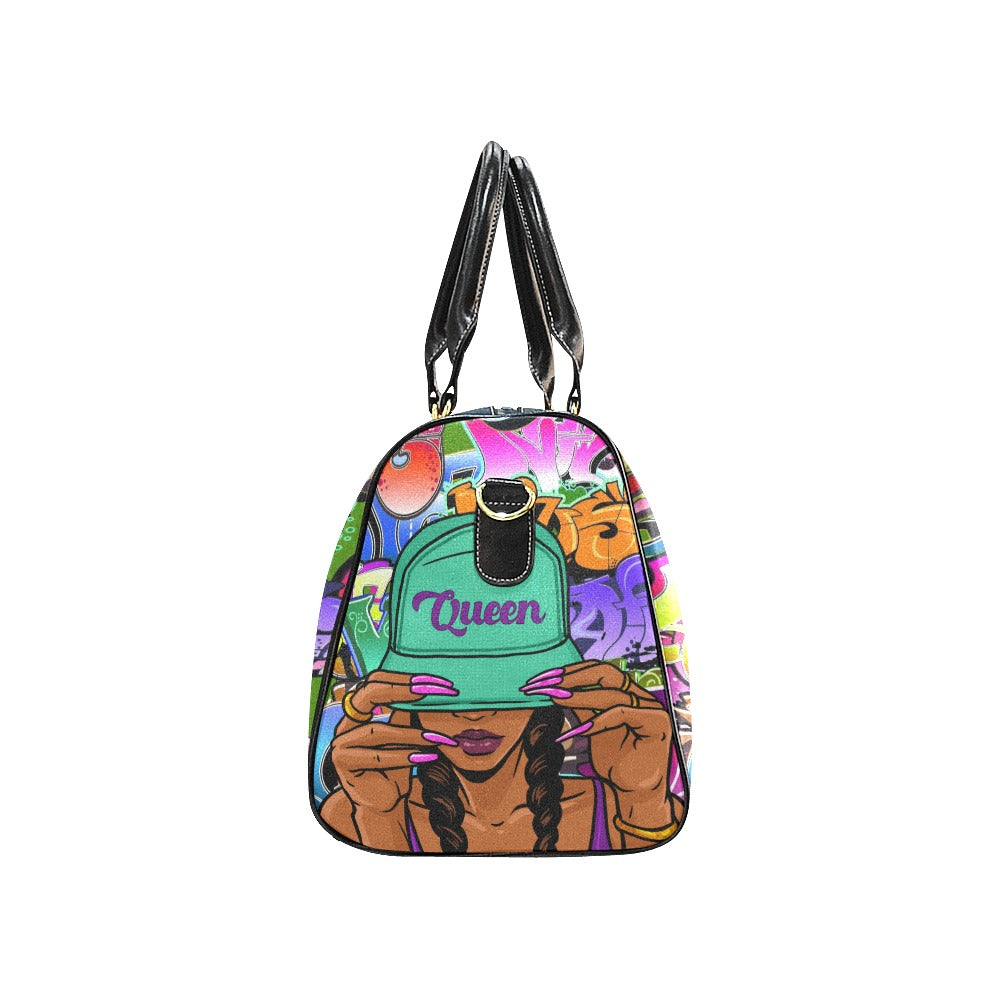 QUEEN GRAFFITTI TOTE New Waterproof Travel Bag/Large (Model 1639)