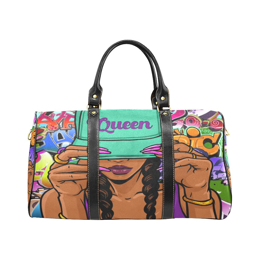 QUEEN GRAFFITTI TOTE New Waterproof Travel Bag/Large (Model 1639)