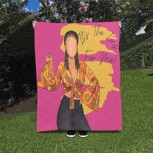 It's The Locs For Me Throw Blanket Quilt 40"x50"